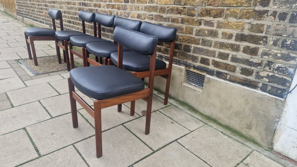 1960s Six Teak dining chairs attributed Koford Larson