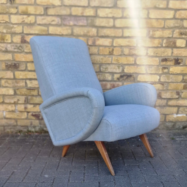 Sculptural  Italian  Lounge Chair, 1950's,