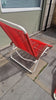 Sun lounger Spaghetti, white steel, red plastic, Germany, 1960s.