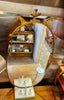 1950s Italian mid-century modern oval wall mirror with classic friezes,
