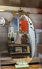 1950s Italian mid-century modern oval wall mirror with classic friezes,