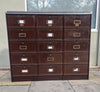 Vintage 1950s Roneo French Metal Industrial Lockers Cabinet Filing Drawers