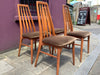 1960s Eva dining chairs by Niels Koefoed