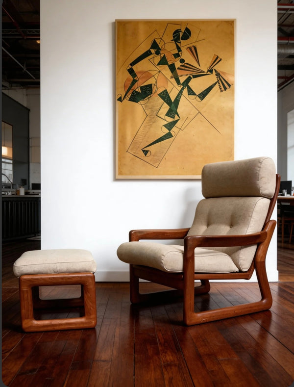 Mid century teak easy lounge chairs by Komfort Möbelfabrik , 1960s