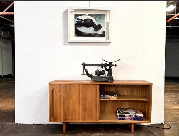 Small Hille 1960s cabinet sliding doors Attributed to Robin Day