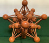 Decorative 1960s Atomic wooden Science culture sculpture
