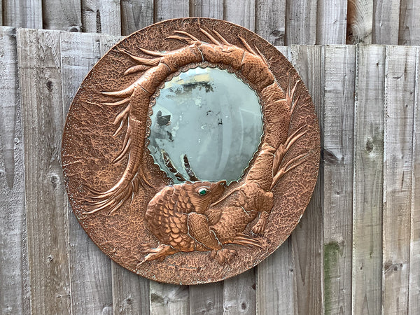 1960s Copper French mirror by Anthony de  Lucian