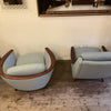 1950s reupholstered Pair of Danish armchairs