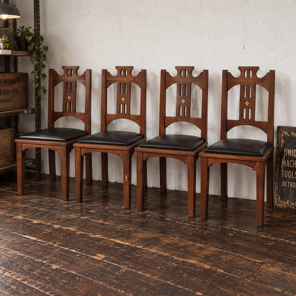 Art and craft set of 6 dining chairs