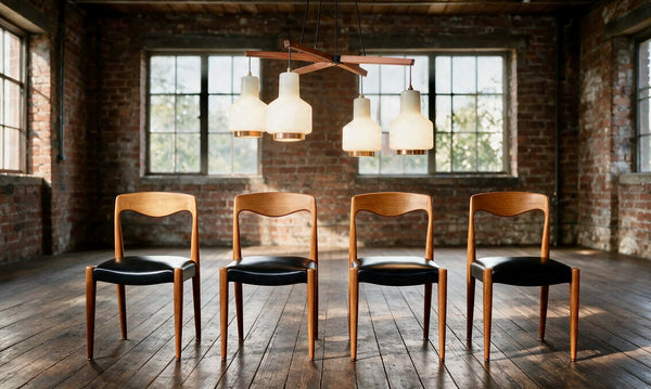 4x 1960s French dining chairs
