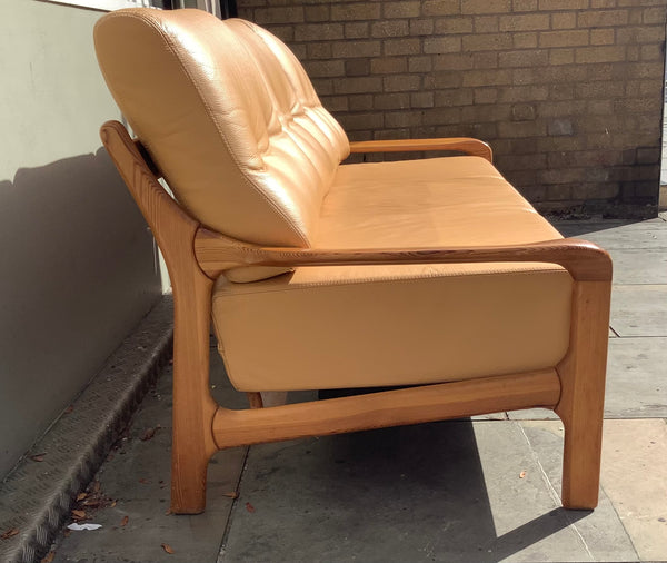 1970's 3 seater Danish sofa/daybed