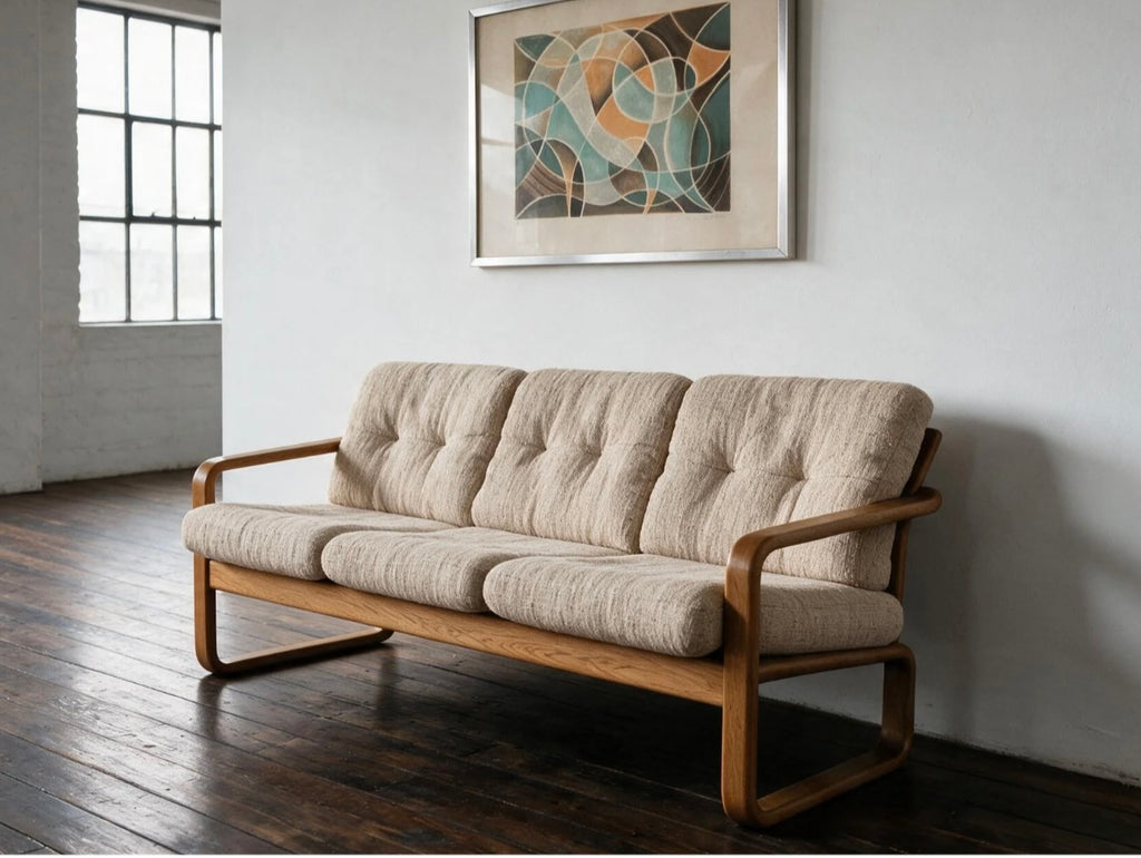 VINTAGE MID CENTURY SOFA IN SOLID TEAK BY HOLSTEBRO MÖBELFABRIK, 1960S