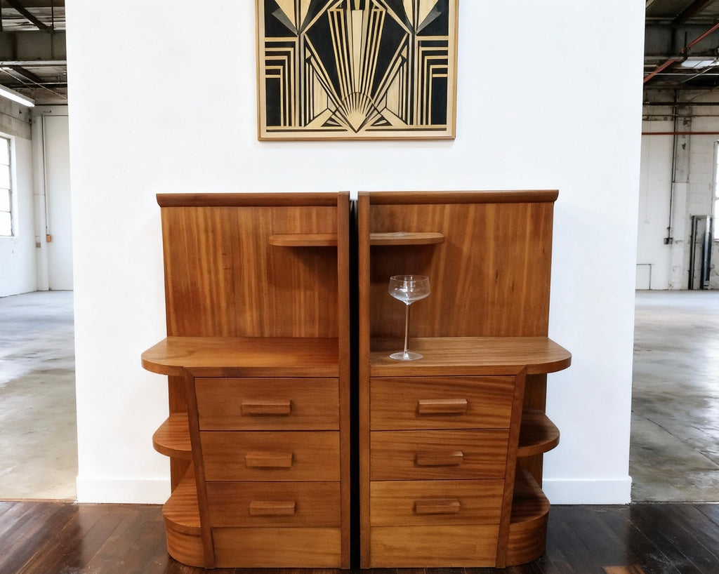 A Pair of French ArtDeco bedside cabinets