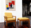 Danish JULL KRISTENSEN ARMCHAIR & foot stool