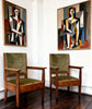 Oak Art Deco Amsterdam School Armchairs 1920s.