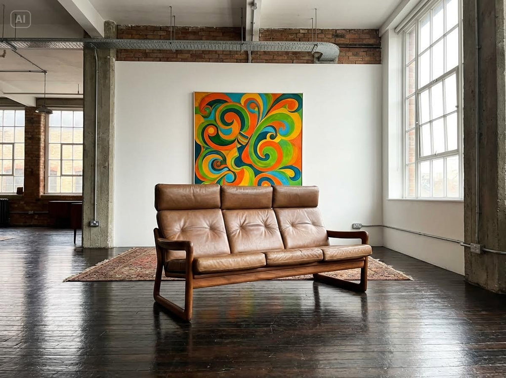 Teak 3 Seater Sofa from Komfort, Denmark, 1960s