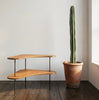 Vintage Swedish metal and teak side table from the 1960s
