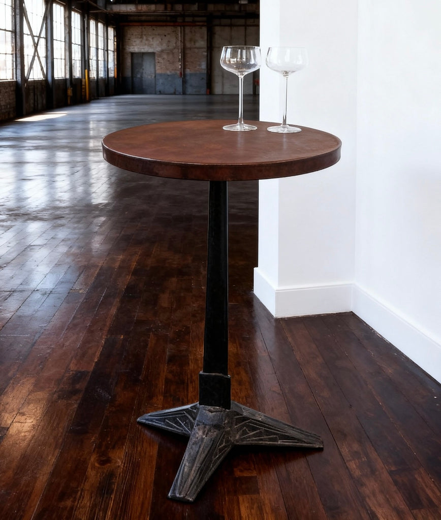 RARE  CAST IRON FRENCH  BISTRO TABLE ATTRIBUTED LOUIS VUITTON