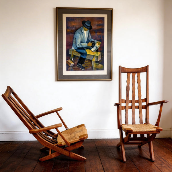 A pair  of French Modernist/Brutlist Garden Chairs, French  1950s