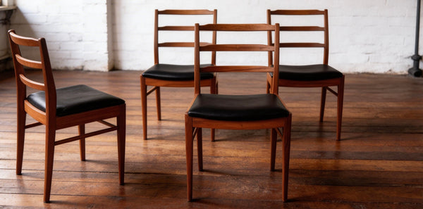 1960s  4x Teak dining chairs