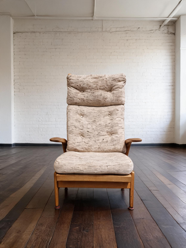 1960s Mid Century Rock 'N' Rest Teak Armchair By Gimson & Slater