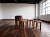 Bruno rey stool style Danish stackable nest of tables