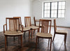 6x G Plan Mcm Teak & Bergere Cane / Wicker Dining Chairs 1970s
