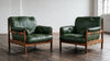 1970s German leather armchairs
