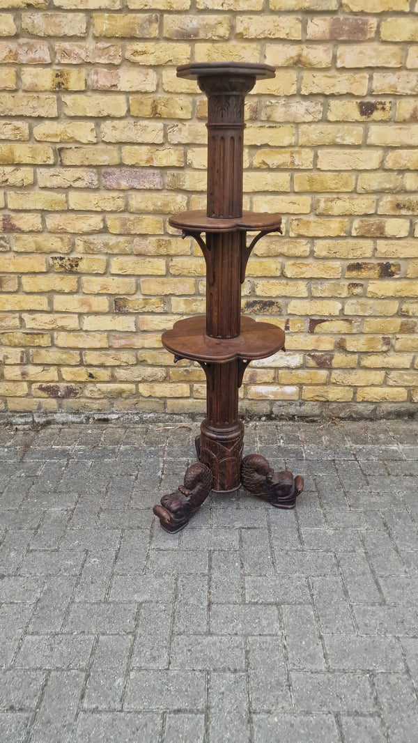 Rustic burtalist shelving display stand 20th century