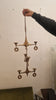 Brutalist hanging Harjes Bronze Candle Holder/Candlestick