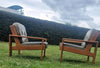 1970s Green leather Bonanza lounge chairs by Esko Pajamies