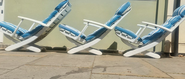 Set of 4x lounger/garden chairs by Triconfort