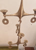 Brutalist hanging Harjes Bronze Candle Holder/Candlestick