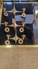 Brutalist hanging Harjes Bronze Candle Holder/Candlestick