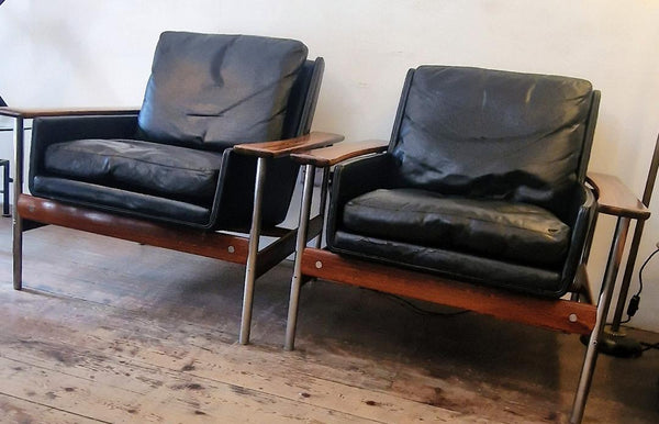 A pair of Norwegian  armchairs by Sven Ivar Dysthe for Dock Mobler