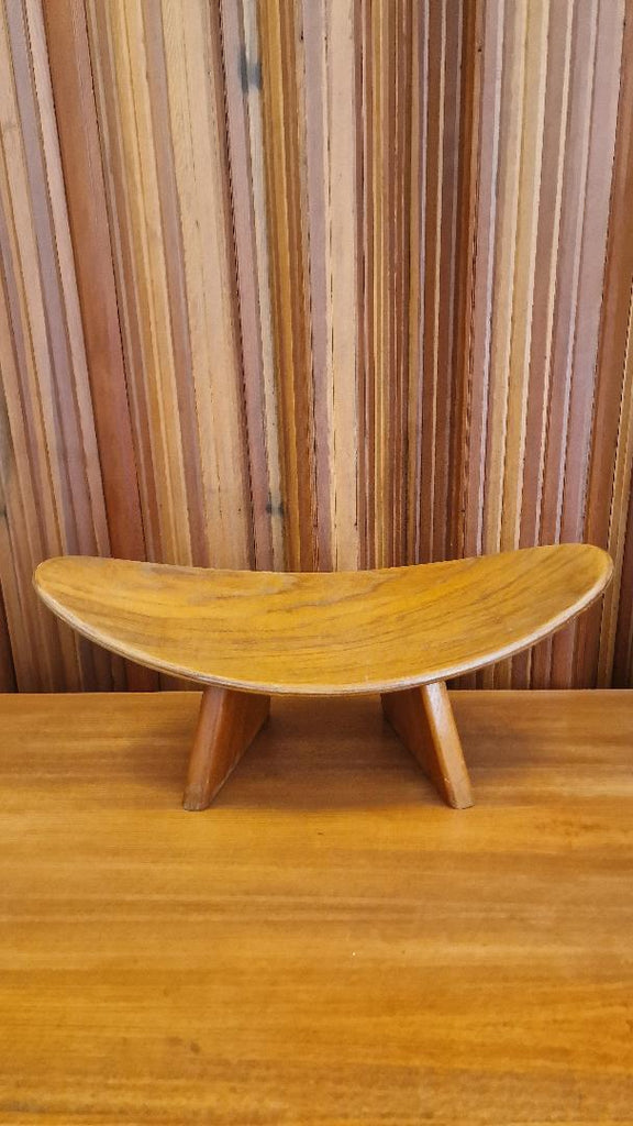 French Meditation Wood Shoggi Stool by Alain Gaubert, Beechwood
