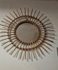 Sun star bamboo mirror French