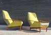 1950s two tone French armchairs