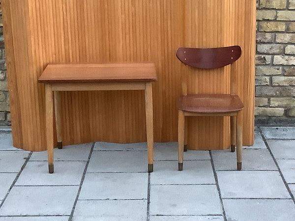 1950’s child desk and matching chair SOLD