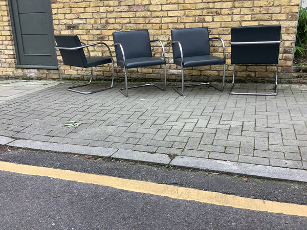 Brno tubular armchair by Mies Van Der Rohe for Knoll.