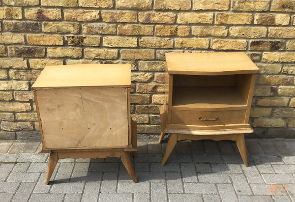 1950’s French bedside cabinets.   SOLD
