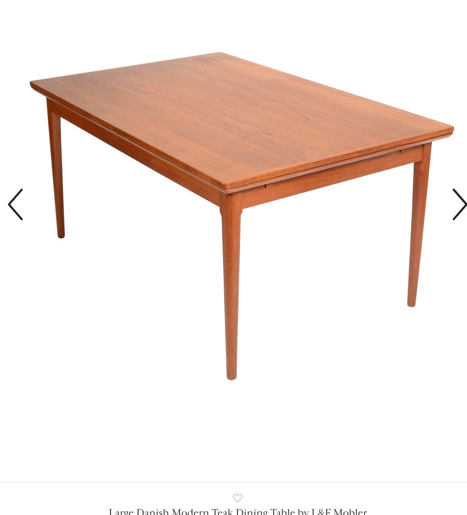 1960’s Danish extendable  dinning table.  SOLD