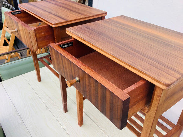 A Pair of 1960 bedside tables. Vanson