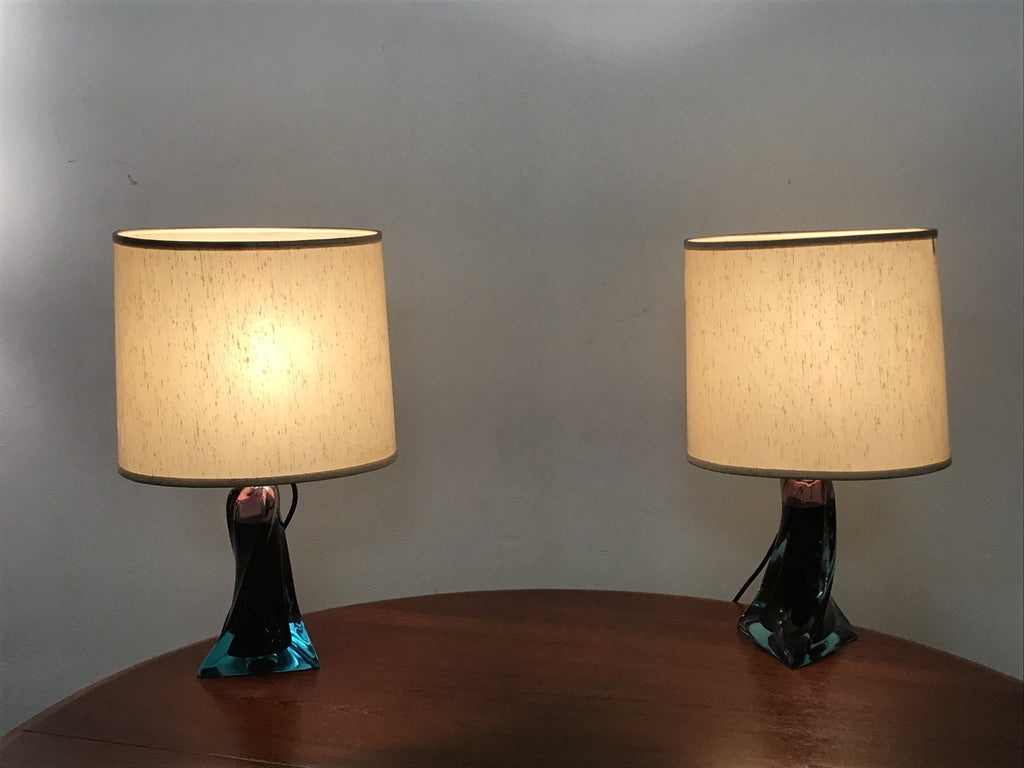 A pair of Murano glass table lamps 1960’s