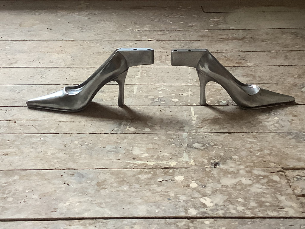 1960’s Aluminum stiletto  lasts. SOLD