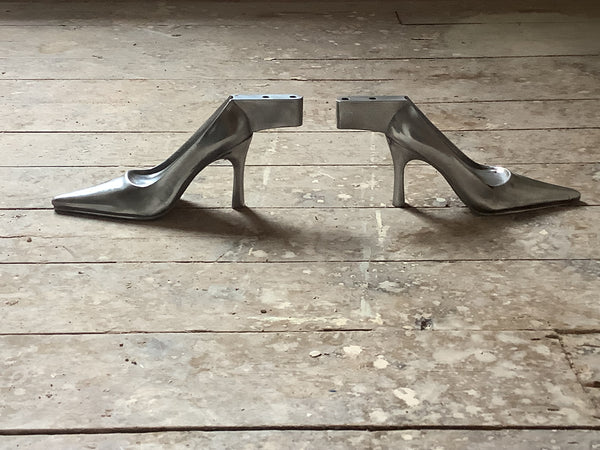 1960’s Aluminum stiletto  lasts. SOLD