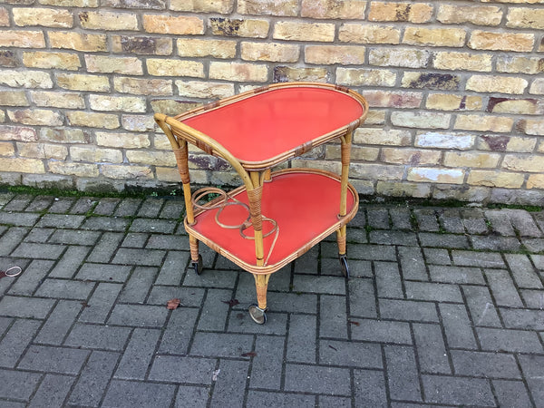 1950’s bamboo Italian drink trolley