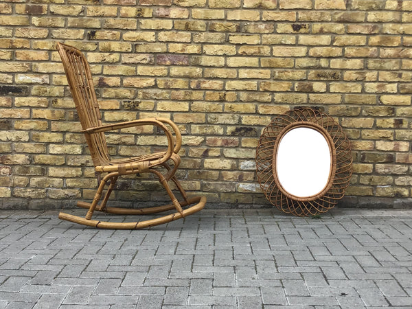 1960’s French bamboo rocking chair