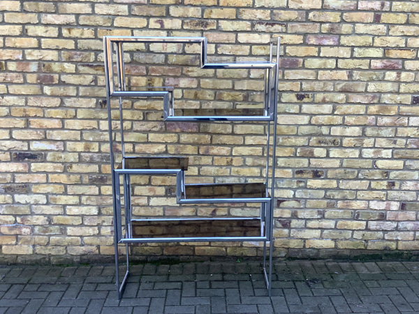 Maison Jensen chrome 1970’s shelving.  SOLD