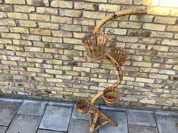 Bamboo Snake Plant Stand, 1950s SOLD